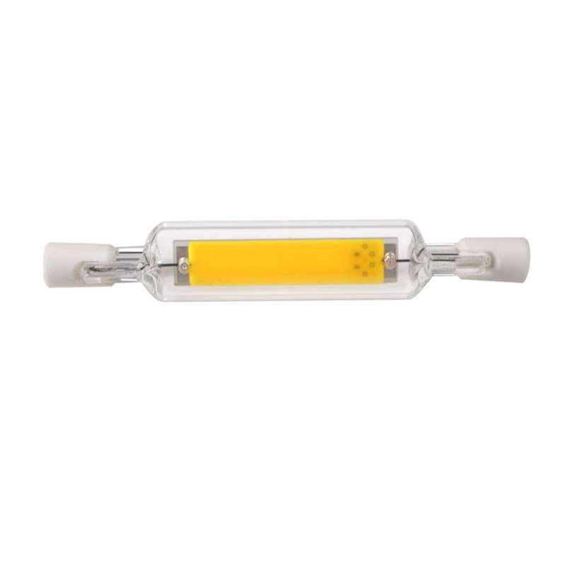 R7S 5W COB LED Lamp Bulb Glass Tube for Replace Halogen Light Spot Light,Lamp Length: 78mm, AC:220v(