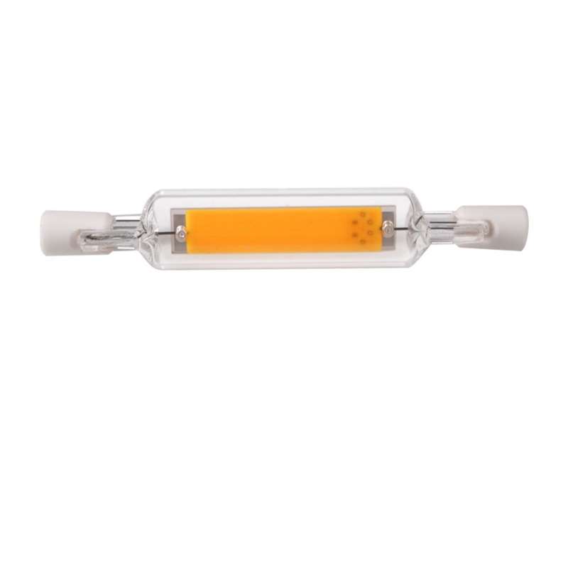 R7S 5W COB LED Lamp Bulb Glass Tube for Replace Halogen Light Spot Light,Lamp Length: 78mm, AC:220v(