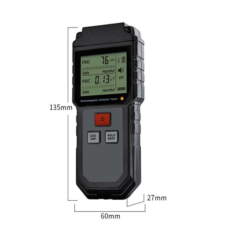 RZ825 Electromagnetic Radiation Tester Portable Digital Liquid Crystal Electromagnetic Field EMF Met