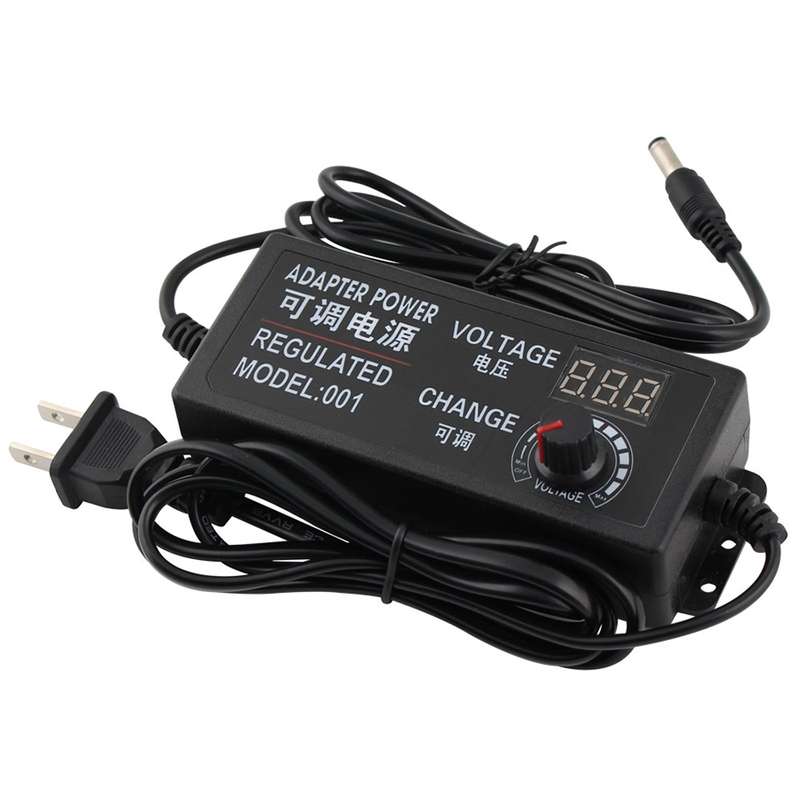 AC To DC Adjustable Voltage Power Adapter Universal Power Supply Display Screen Power Switching Char