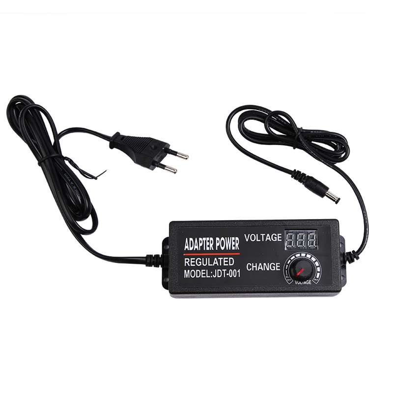 AC To DC Adjustable Voltage Power Adapter Universal Power Supply Display Screen Power Switching Char