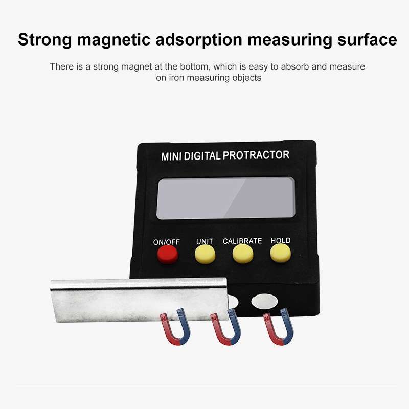 RZ2010 360 Degree Mini Digital Protractor Inclinometer Electronic Level Box Magnetic Base Measuring