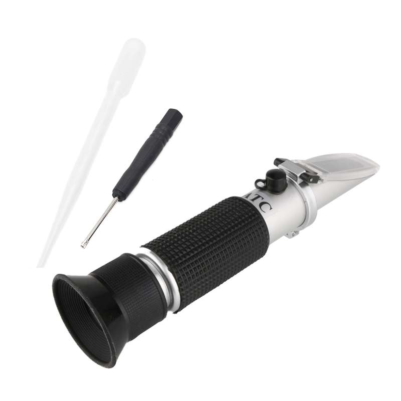 RZ136 Refractometer Fruit Wine Meter Sugar Portable Auto Brix 0~32% Alcohol 0~26% Fruit Juice Wine S