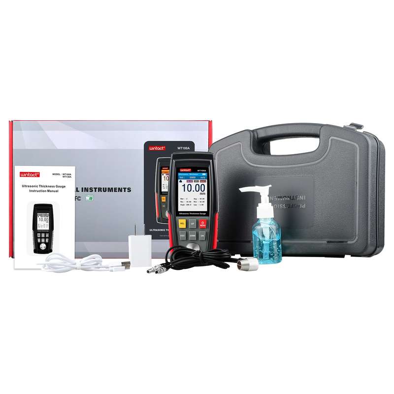 Wintact WT100A Digital Ultrasonic Thickness Gauge Meter Tester USB Charging Digital Thickness Metal