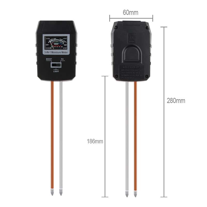 RZ97 Mini Soil PH Moisture Humidity Measuring PH Meter Soil Moisture Monitor Hygrometer Gardening Pl
