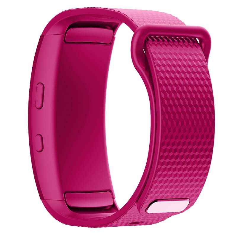 Silicone Watch Band for Samsung Gear Fit2 SM-R360, Wrist Strap Size:150-213mm(Black)