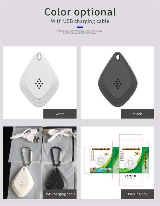 Outdoor Mosquito Repellent Portable Ultrasonic Insect Repellent Insecticide USB Charging Intelligent