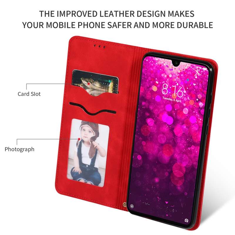 Retro Skin Feel Business Magnetic Horizontal Flip Leather Case for Xiaomi Redmi 7 / Redmi Y3(Navy Bl