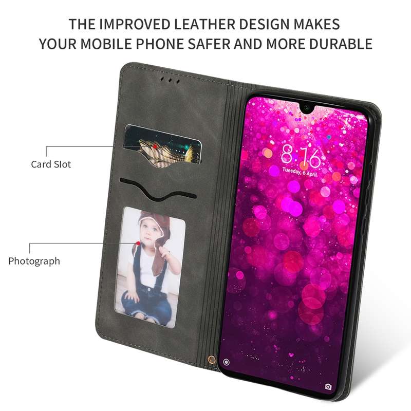 Retro Skin Feel Business Magnetic Horizontal Flip Leather Case for Xiaomi Redmi 7 / Redmi Y3(Navy Bl