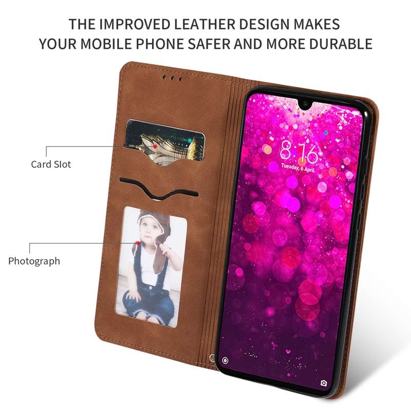Retro Skin Feel Business Magnetic Horizontal Flip Leather Case for Xiaomi Redmi 7 / Redmi Y3(Navy Bl