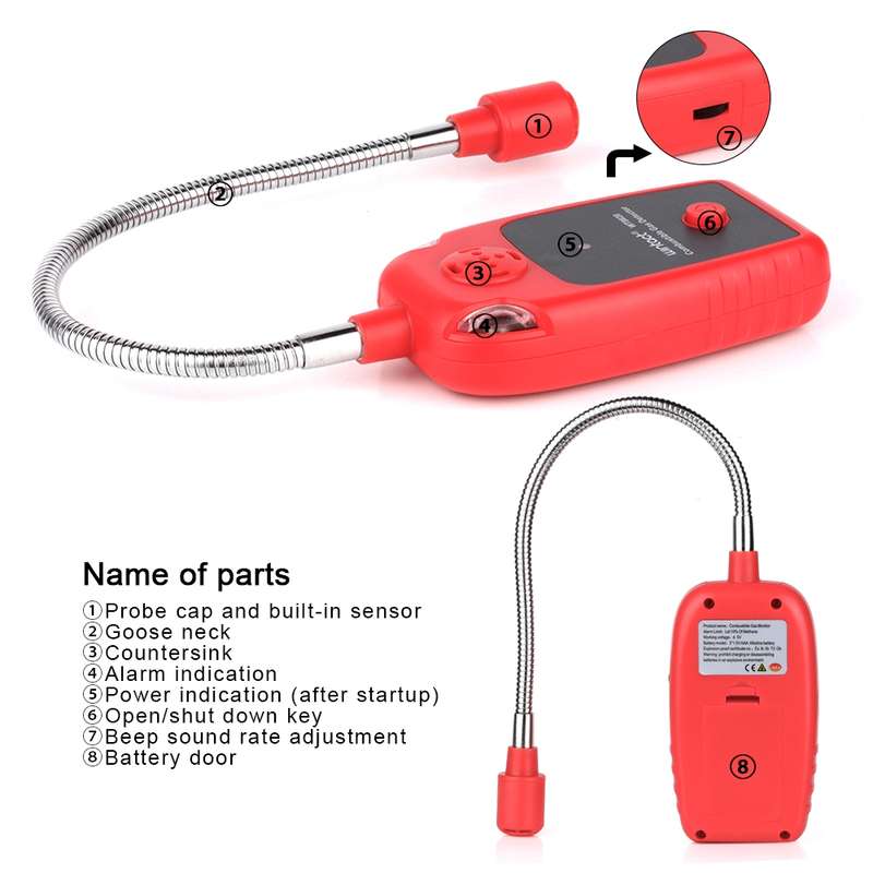 WINTACT WT8820 Combustible Gas Alarm Detector For Home Slight Gas Leakage Flammable Natural Gas Leak