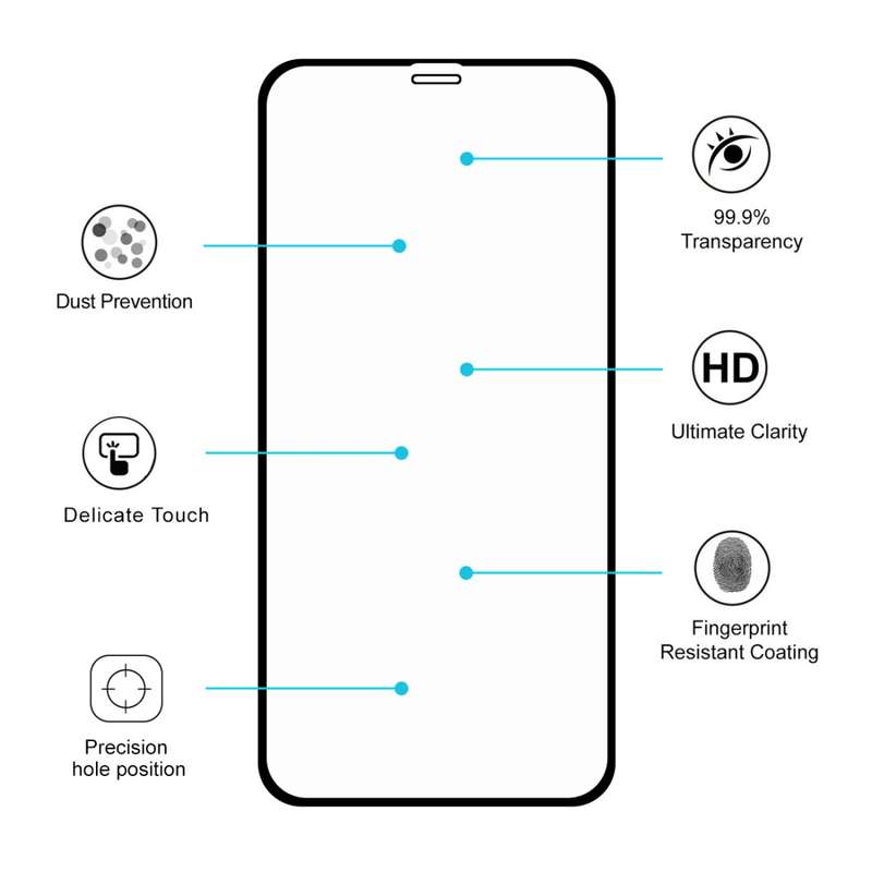 For iPhone 11 Pro Max / XS Max ENKAY Hat-prince Full Glue 0.26mm 9H 2.5D Tempered Glass Full Coverag