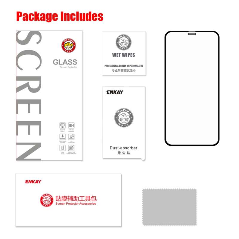 For iPhone 11 Pro Max / XS Max ENKAY Hat-prince Full Glue 0.26mm 9H 2.5D Tempered Glass Full Coverag