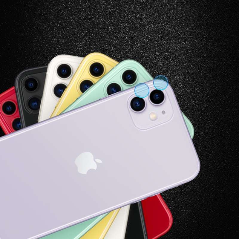For iPhone 11 2PCS mocolo 0.15mm 9H 2.5D Round Edge Rear Camera Lens Tempered Glass Film