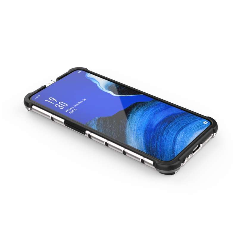 For Oppo Reno2 Z Shockproof Honeycomb PC + TPU Case(Blue)