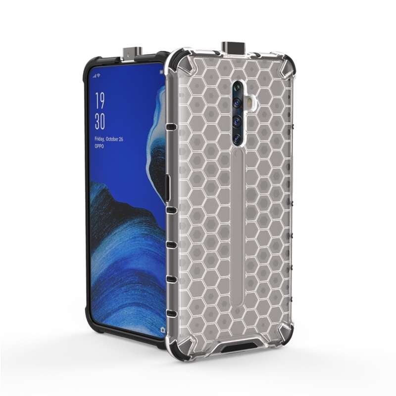 For Oppo Reno2 Z Shockproof Honeycomb PC + TPU Case(Blue)