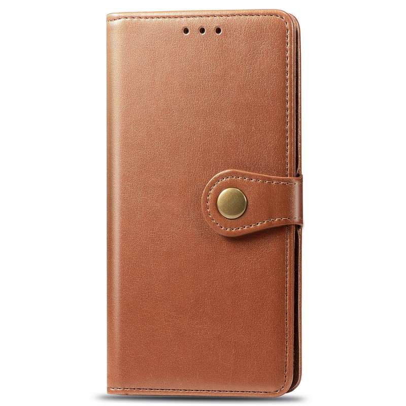 For Xiaomi Redmi 8 Retro Solid Color Leather Buckle Phone Case with Lanyard & Photo Frame & Card Slo