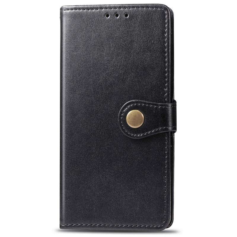 For Xiaomi Redmi 8 Retro Solid Color Leather Buckle Phone Case with Lanyard & Photo Frame & Card Slo