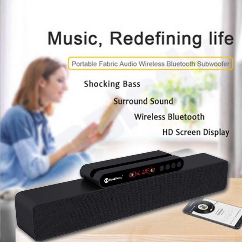 Newrixing NR-5017 LED Bluetooth Portable Speaker TWS Connection Loudspeaker Sound System 10W Stereo