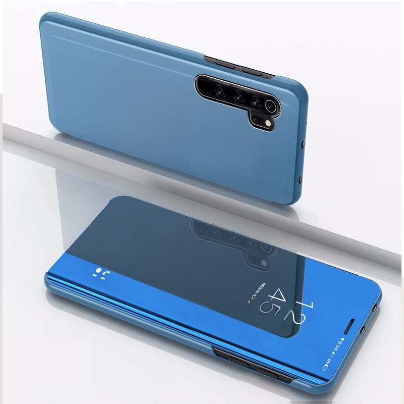 For Xiaomi Mi CC9 Pro Plated Mirror Horizontal Flip Leather Case with Holder(Black)