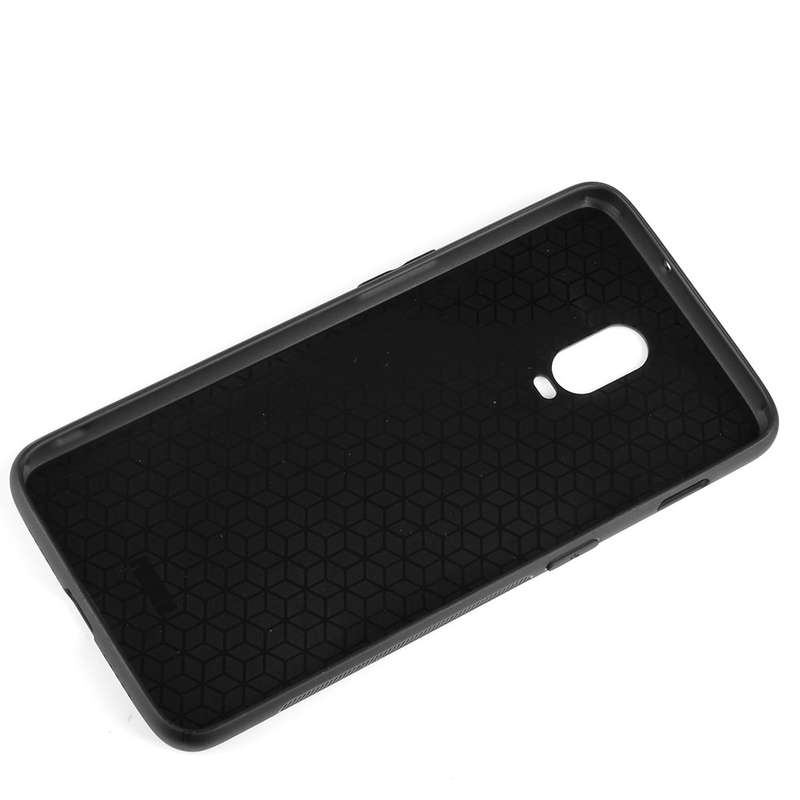 For OnePlus 6T Shockproof Sewing Cow Pattern Skin PC + PU + TPU Case(Red)