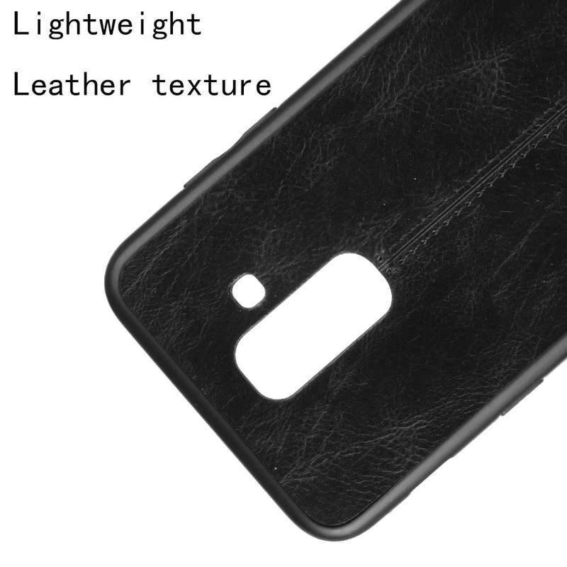 For Galaxy A6 Plus Shockproof Sewing Cow Pattern Skin PC + PU + TPU Case(Red)
