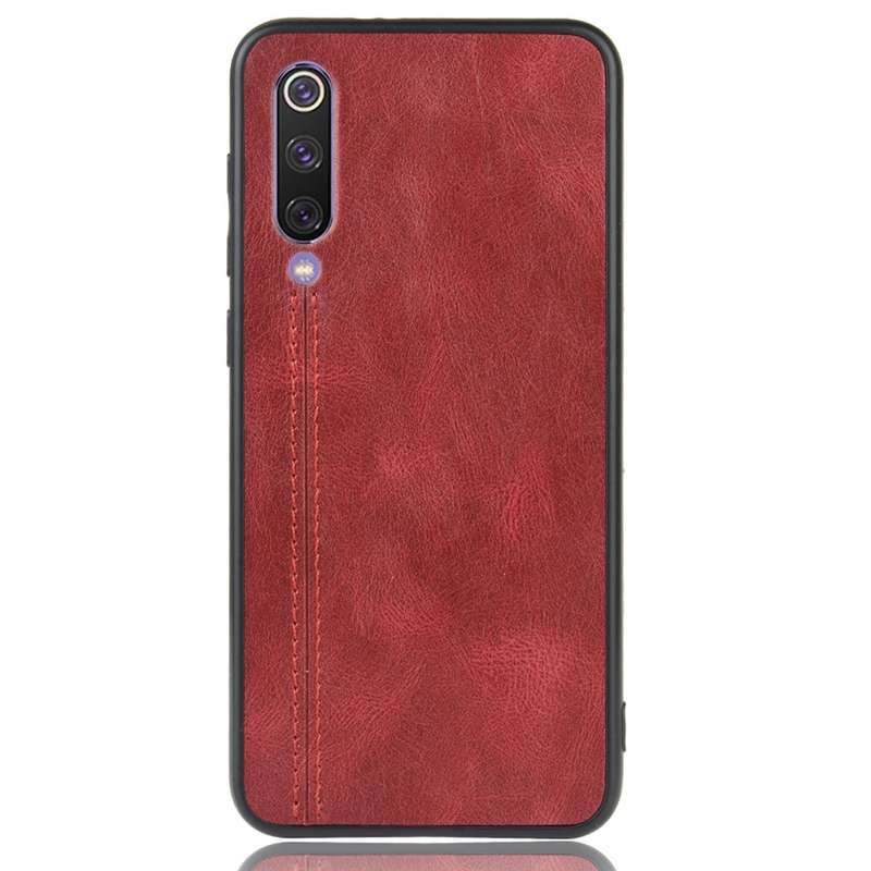 For Xiaomi Mi A3/CC9E Shockproof Sewing Cow Pattern Skin PC + PU + TPU Case(Black)