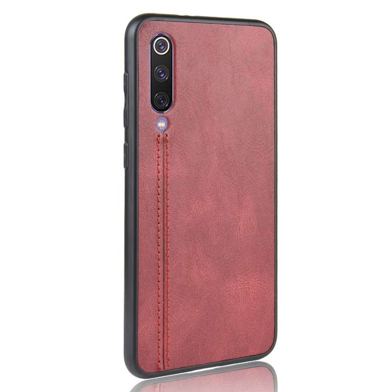 For Xiaomi Mi A3/CC9E Shockproof Sewing Cow Pattern Skin PC + PU + TPU Case(Black)