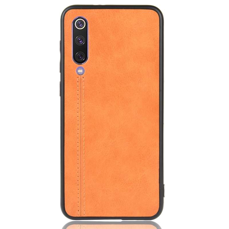 For Xiaomi Mi A3/CC9E Shockproof Sewing Cow Pattern Skin PC + PU + TPU Case(Black)