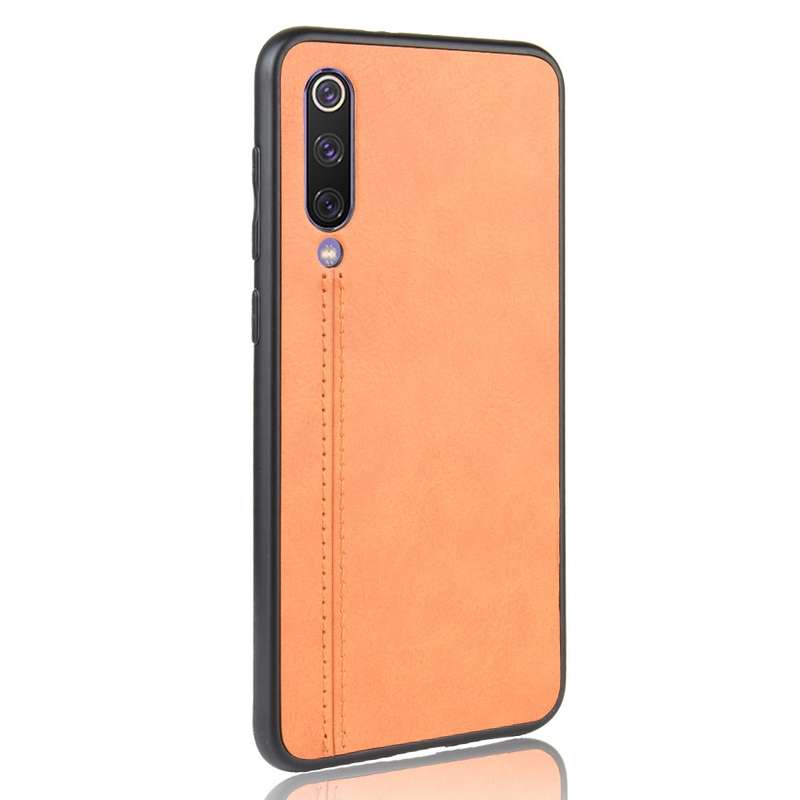 For Xiaomi Mi A3/CC9E Shockproof Sewing Cow Pattern Skin PC + PU + TPU Case(Black)