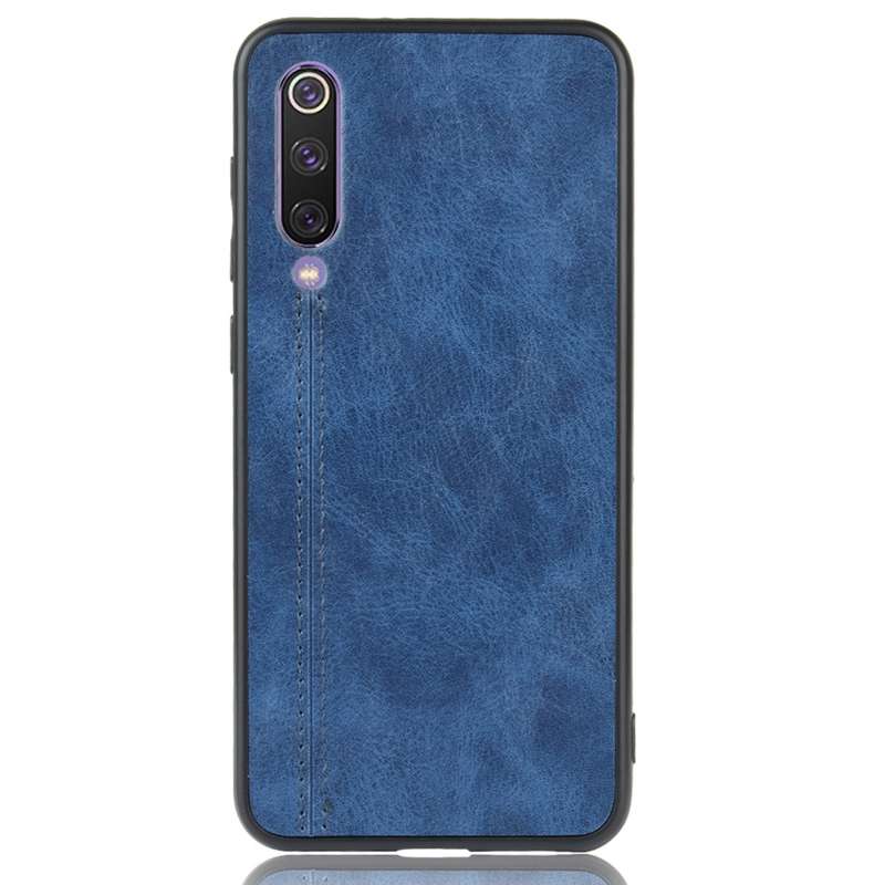For Xiaomi Mi A3/CC9E Shockproof Sewing Cow Pattern Skin PC + PU + TPU Case(Black)