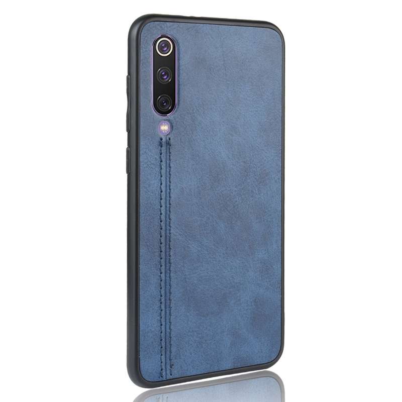 For Xiaomi Mi A3/CC9E Shockproof Sewing Cow Pattern Skin PC + PU + TPU Case(Black)