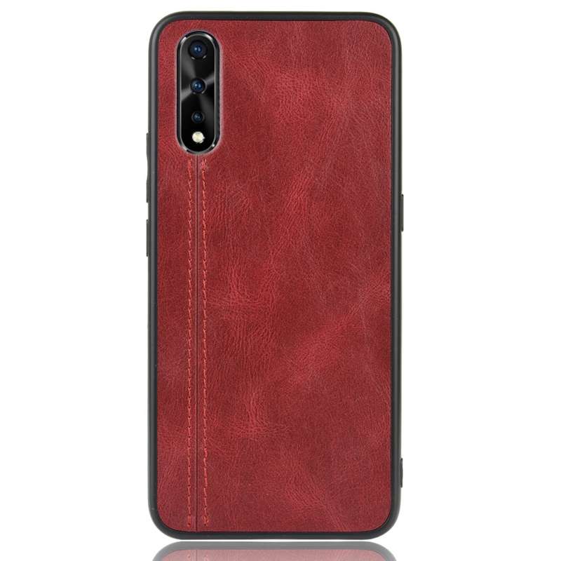 For Vivo S1/iQOO Neo/Y7s Shockproof Sewing Cow Pattern Skin PC + PU + TPU Case(Orange)