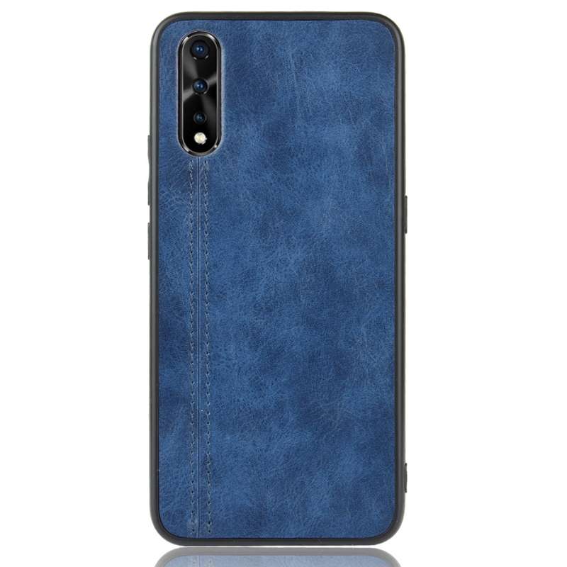 For Vivo S1/iQOO Neo/Y7s Shockproof Sewing Cow Pattern Skin PC + PU + TPU Case(Orange)