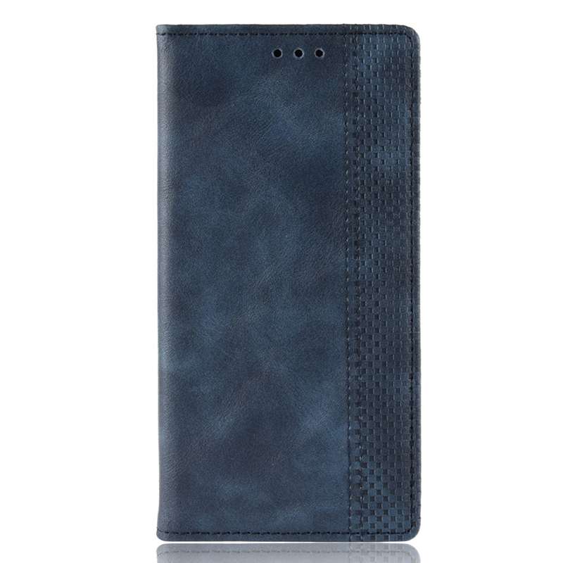 For Galaxy A01 Magnetic Buckle Retro Crazy Horse Texture Horizontal Flip Leather Case with Holder &