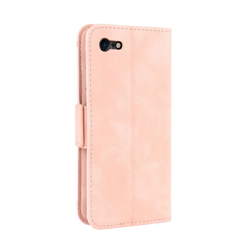 For iPhone SE 2022 / SE 2020 Wallet Style Skin Feel Calf Pattern Leather Case