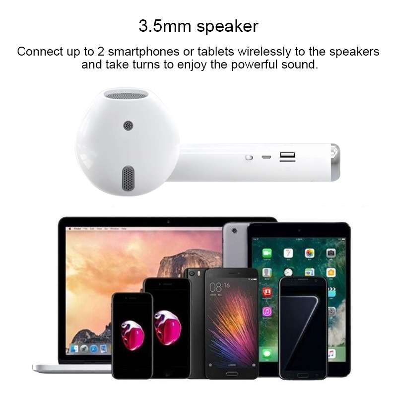 MK101 Creative Big Headphones Shape Sound Heavy Subwoofer Wireless Bluetooth Speakers, Support USB &