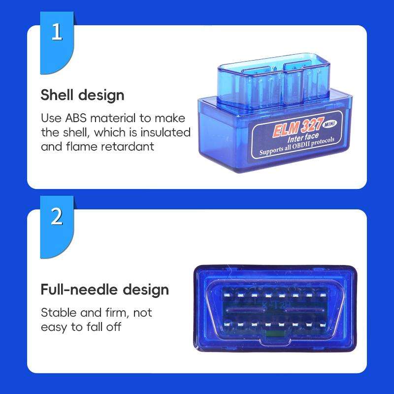 New OBD V2.1 mini ELM327 OBD2 Bluetooth Auto Scanner OBDII 2 Car ELM 327 Tester Diagnostic Tool for