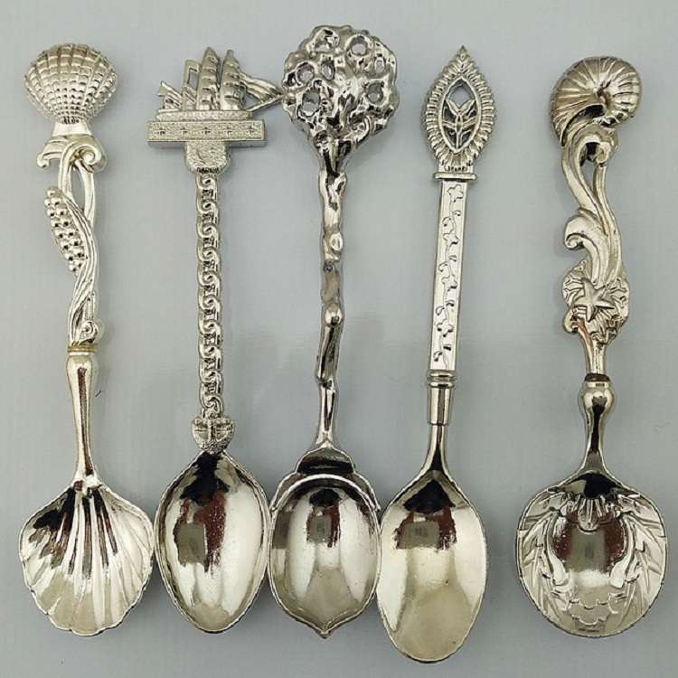 1 Set Stainless Steel Creative Coffee Spoon Soup Spoon Western Style Tableware(Bronze)