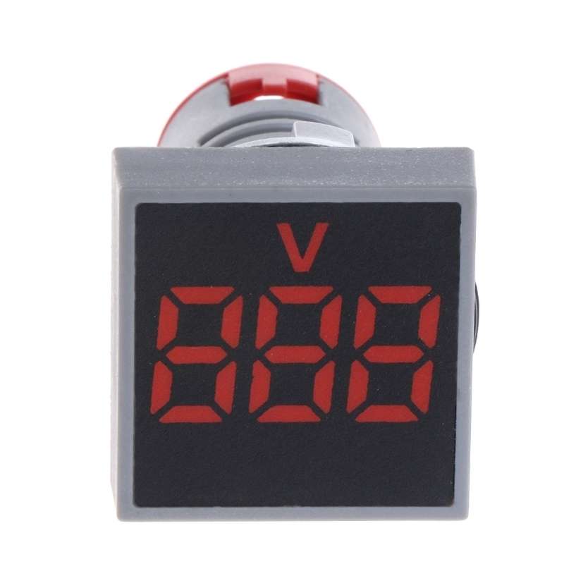 AD101-22VMS Mini AC 50-500V Voltmeter Square Panel LED Digital Voltage Meter Indicator(White)
