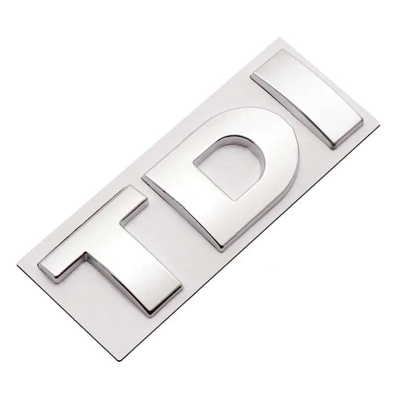 DIY TDI 3D Badge Emblem Decal Car Sticker, Random Color Delivery