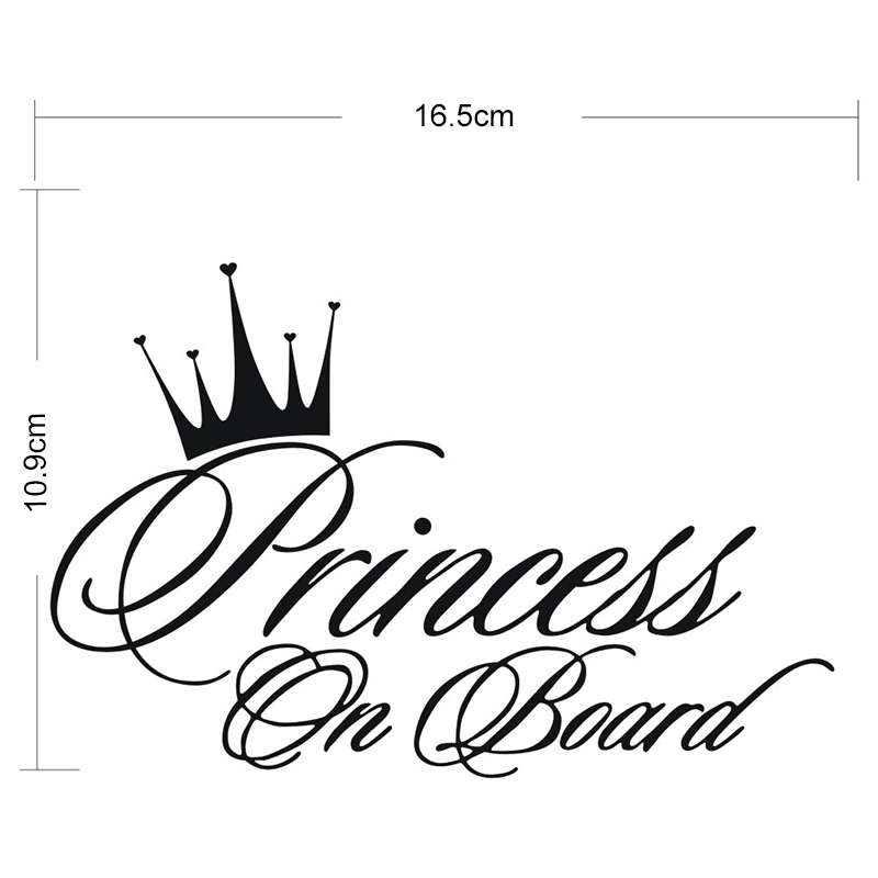 Princess Baby Pattern Car Decal Reflective Laser Vinyl Car Sticker, Size: 16.5x10.9cm(Gold)