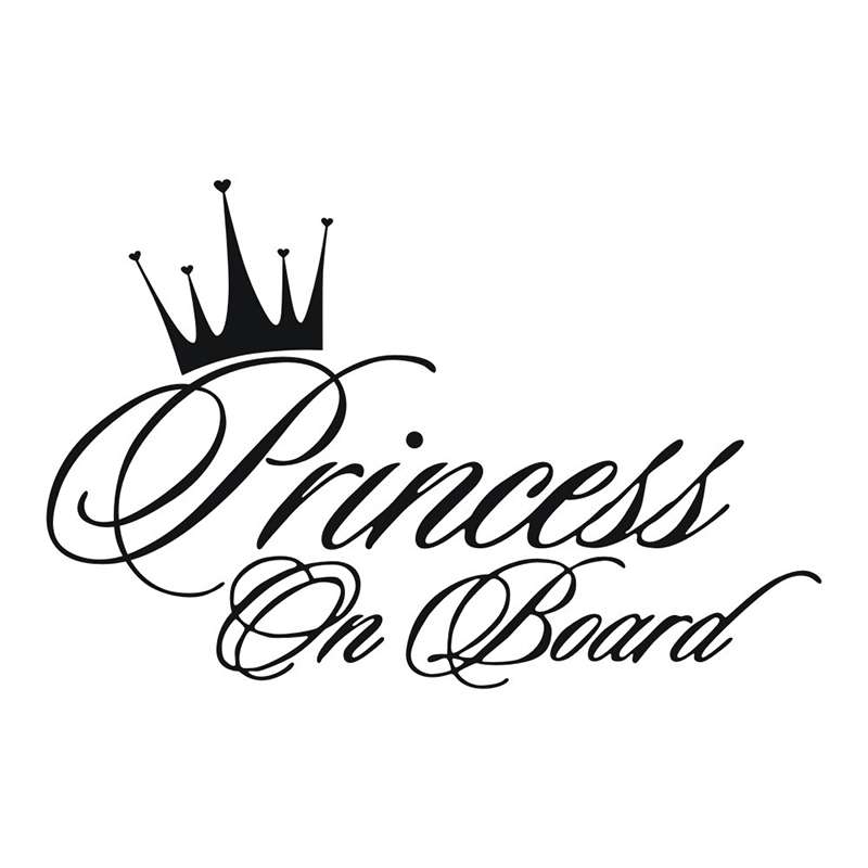 Princess Baby Pattern Car Decal Reflective Laser Vinyl Car Sticker, Size: 16.5x10.9cm(Gold)
