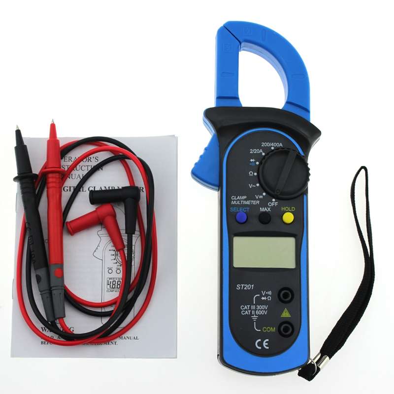 ANENG ST201 AC And DC Digital Clamp Multimeter Voltage And Current Measuring Instrument Tester( Blue