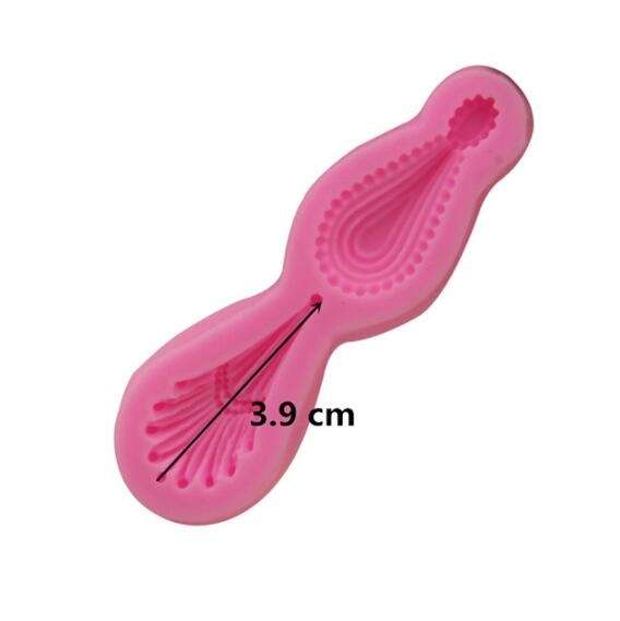 2 PCS Gemstone Pendant Silicone Mold Fondant Chocolate Mold DIY Baking Cake Decorating Edge Tool 8.9