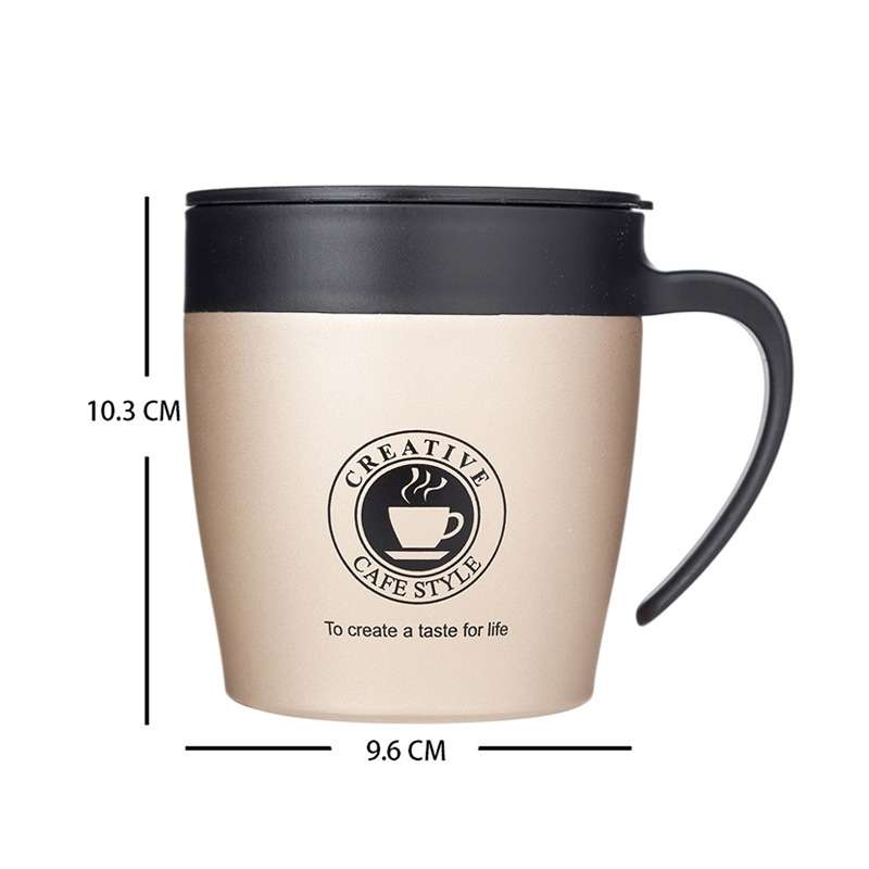 Handle Coffee Mug Stainless Steel Thermos Cups Vacuum Flask Water Bottle Bussiness Portable Thermo C