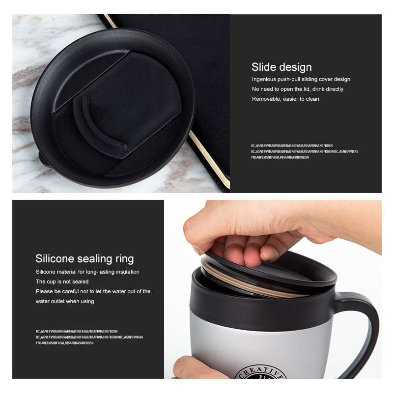 Handle Coffee Mug Stainless Steel Thermos Cups Vacuum Flask Water Bottle Bussiness Portable Thermo C