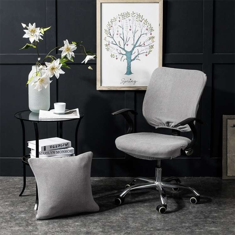 Universal Stretch Office Chair Cover, Size:Back Cover + Cushion Cover(Chocolate)