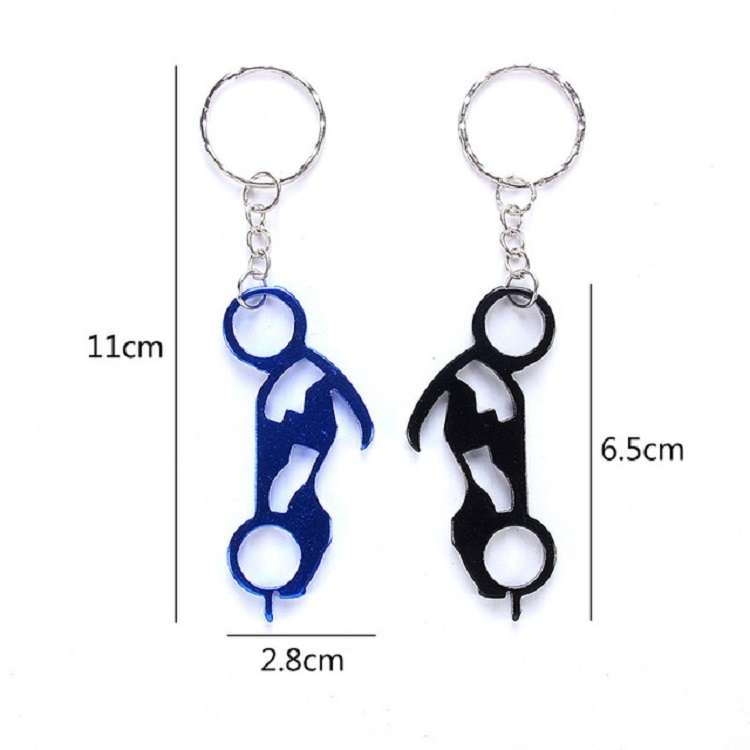 12 PCS Personalized Creative Backpack Keychain Small Pendant Aluminum Bottle Opener, Style:Motorcycl