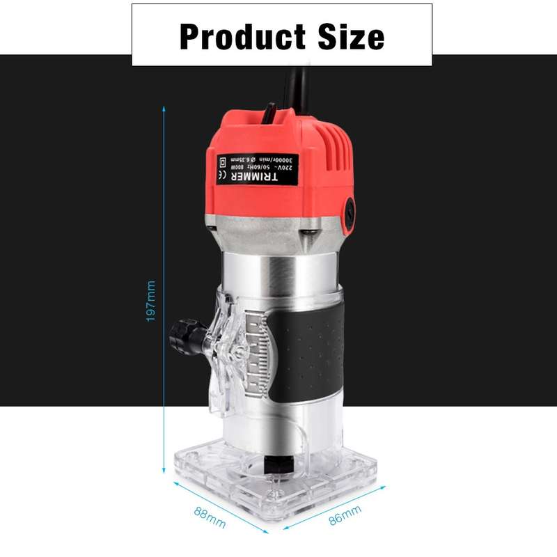H-6 Woodworking Electric Trimming And Slotting Engraving Machine, Plug Type:AU Plug